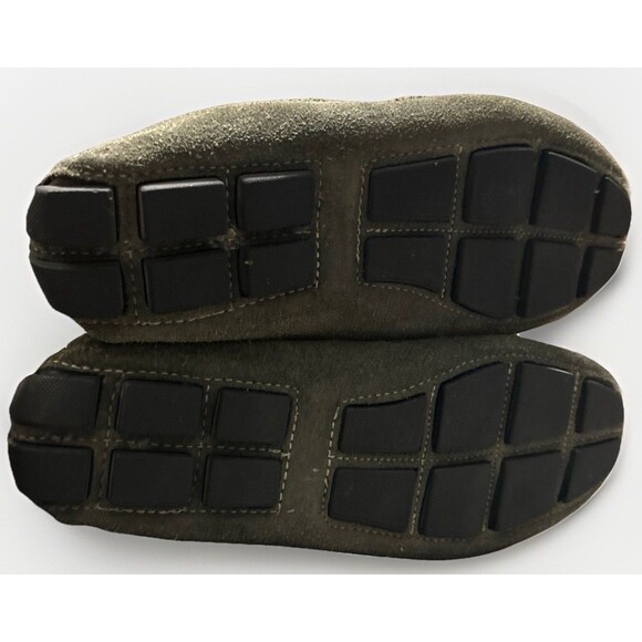 Saks Fifth Avenue Olive Suede Loafers - Picture 7 of 7